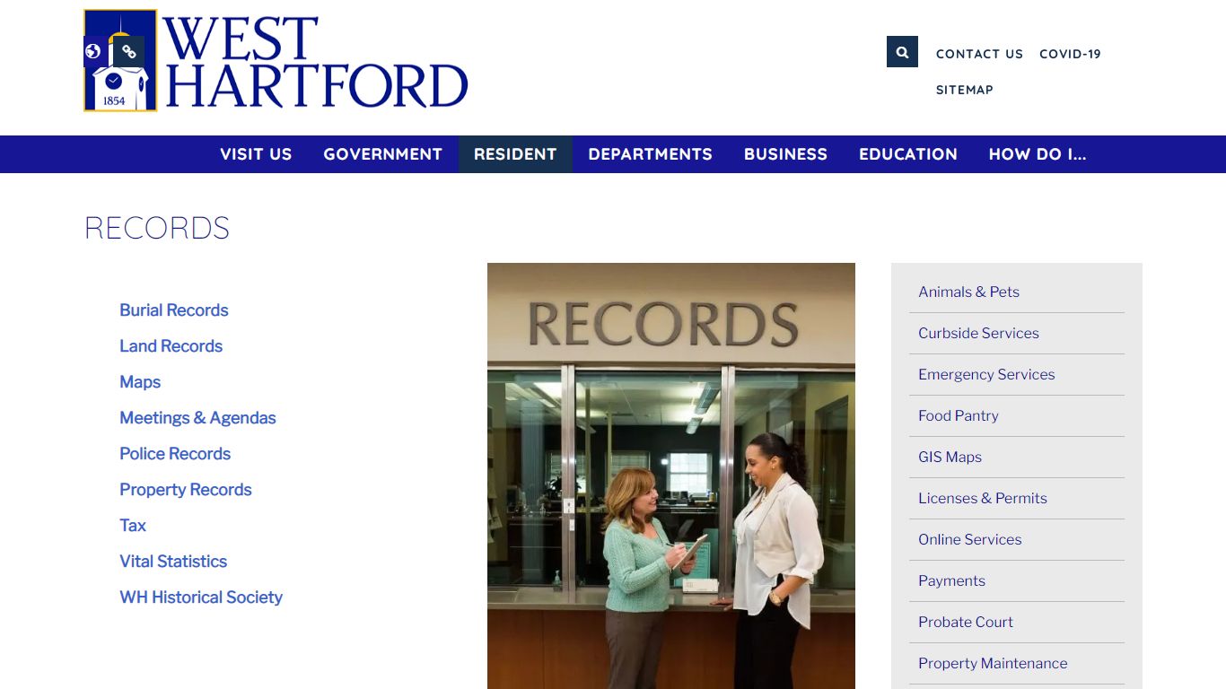 Records - Town of West Hartford